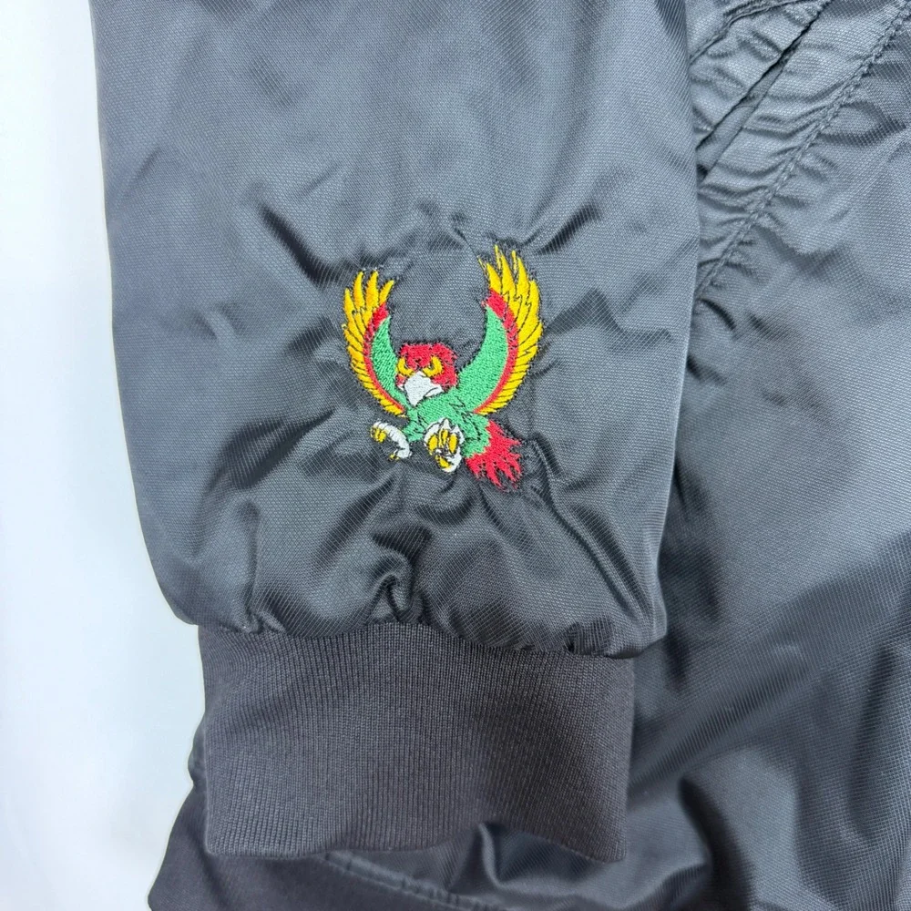 Adidas State Warmup Jacket Mens Small Black Green‎ Snap Windbreaker